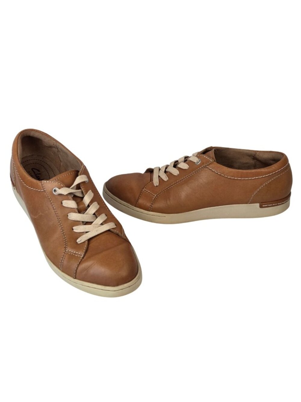 Clarks Artisan Amberlee Crest Leather Sneaker Tan Size 8.5